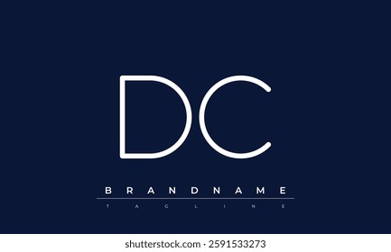 DC Abstract letter logo. This logo icon incorporate with abstract shape in the creative way