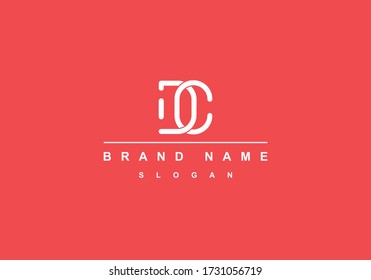 DC Abstract Letter Mark Monogram Graphic Vector Logo Template