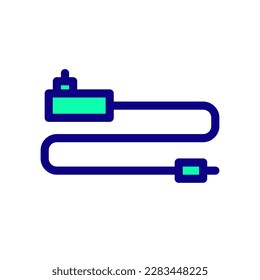 DC Adapter Icon in Filled Outline Style on White Background