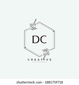 DC Beauty vectorial arte inicial del logo, logo de escritura a mano de firma inicial, boda, moda, joyas, boutique, floral y botánica con plantilla creativa para cualquier empresa o negocio.