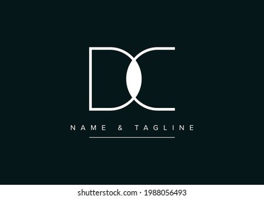 DC or CD Abstract initial monogram letter alphabet logo