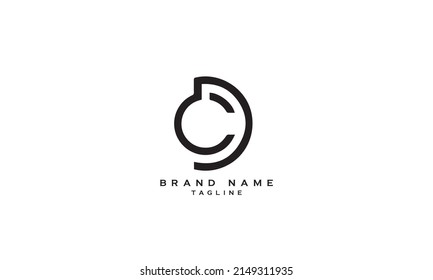 DC, CD, Abstract initial monogram letter alphabet logo design