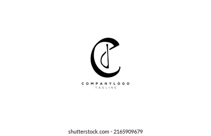 DC CD Abstract initial monogram letter alphabet logo design