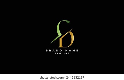 DC, CD, Abstract initial monogram letter alphabet logo design