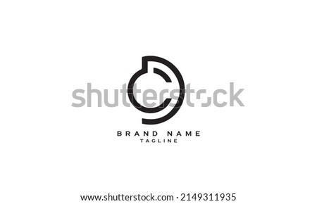 DC, CD, Abstract initial monogram letter alphabet logo design