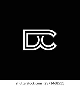 DC oder CD abstrakt herausragende professionelle Business-fantastische künstlerische Branding-Unternehmen verschiedenen Farben Illustration. Logo oder Symbol oder Monogramm-Design.