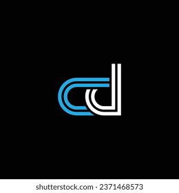 DC or CD abstract outstanding professional business awesome artistic branding company different colors illustration. Logo or icon or monogram design.