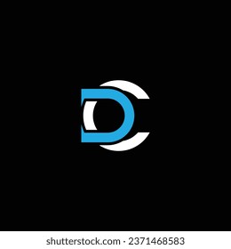 DC o CD abstract sobresaliente negocio profesional asombroso marca artística empresa de diferentes colores ilustración. Diseño de logotipo, icono o monograma.