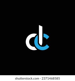DC o CD abstract sobresaliente negocio profesional asombroso marca artística empresa de diferentes colores ilustración. Diseño de logotipo, icono o monograma.