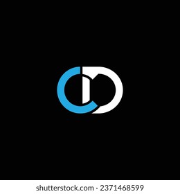 DC o CD abstract sobresaliente negocio profesional asombroso marca artística empresa de diferentes colores ilustración. Diseño de logotipo, icono o monograma.