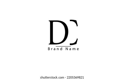 DC CD D C abstract vector logo monogram template