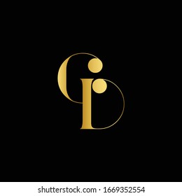 DC or CD initial letter logo design template vector
