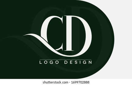 DC or CD initial letter logo design template vector
