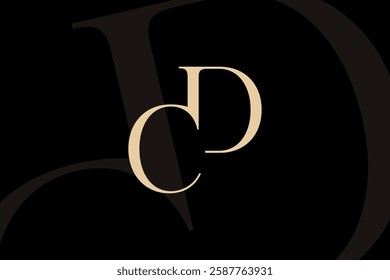 DC or CD letter logo icon design. Classic style luxury initials monogram.