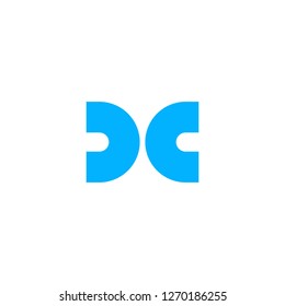 dc cd letter logo vector icon lettermark sign