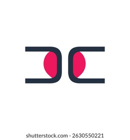 dc ou cd vetor letra marca ilustração logotipo moderno
