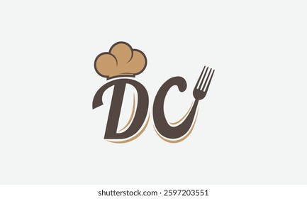 DC chef monogram logo design