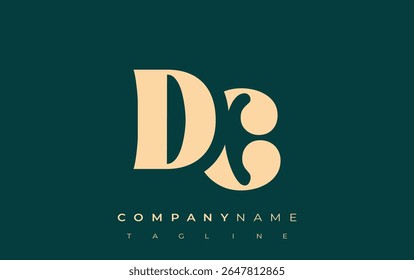 DC Creative Abstract Typography Logo Design. Elegant logo combining bold typography and creative shapes, ideal for branding and identity solutions.