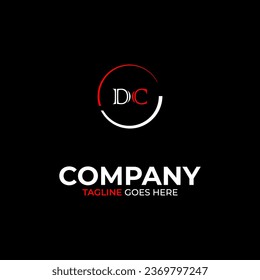 plantilla de diseño de logotipo de letras modernas creativas de DC