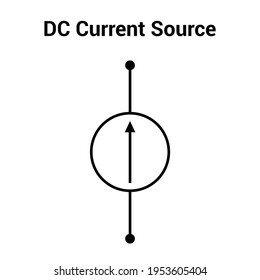 símbolo esquemático de código fuente actual de dc