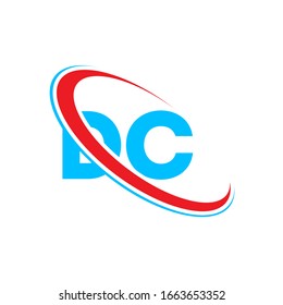 Logo-Design für DC-Buchstaben. D Buchstabe Symbol dc-Logo