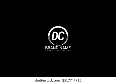 DC D C letter logo design. Initial letter DC linked circle uppercase monogram logo blue and white. DC logo, D C design. DC, D C