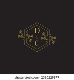 DC elegant wedding initial logo in high quality professional design that will print well across any print media