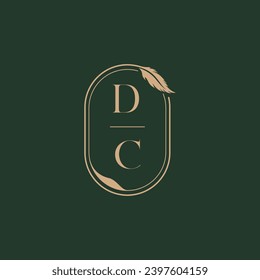 DC feather concept wedding monogram logo design ideas as inspiration