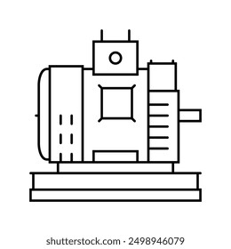 dc generator electrical engineer line icon vector. dc generator electrical engineer sign. isolated contour symbol black illustration