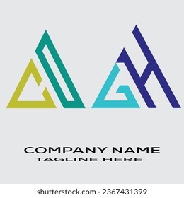 DC  GH Monogram Circl eillustration Logo, suitable for any business with CD or GH initials.
