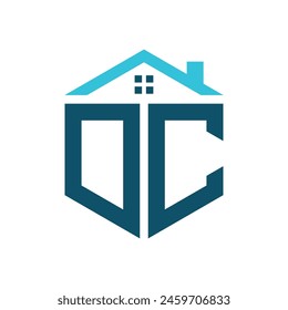 DC House Logo Design Template. Letter DC Logo for Real Estate, Construction or any House Related Business