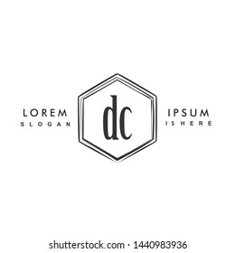 DC Initial beauty monogram logo vector