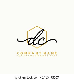 DC Initial handwriting logo concept