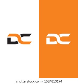 dc initial letter logo design vector