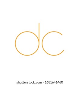 Diseño de icono vectorial de plantilla de logotipo de letra inicial DC