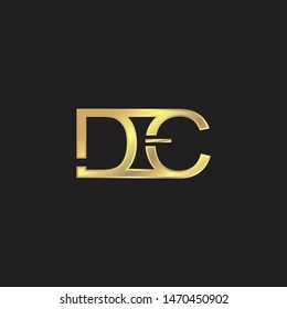 DC Initial logo Capital Letters Gold colors
