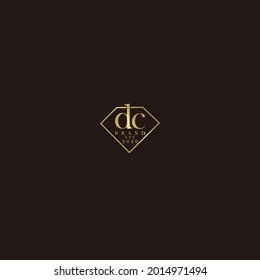 DC Initial logo diamond luxury wedding illustration