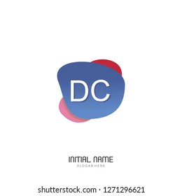 DC Initial logo template vector