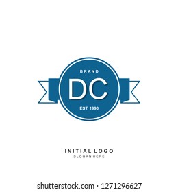 DC Initial logo template vector