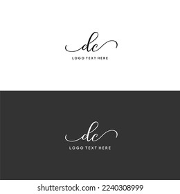 DC initials letters in vector with different color backgrounds 