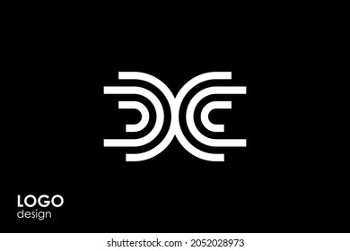 DC initials logo in black and white