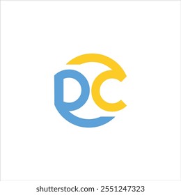 DC initials logo in blue and yellow on a white background