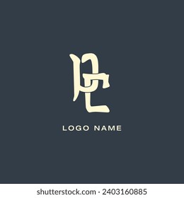 DC letter abstract monogram initial letter logo design