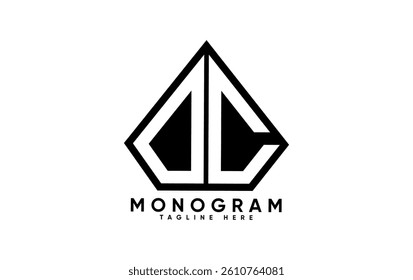 DC letter creative monogram vector logo design.