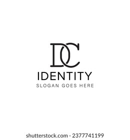 DC letter logo creative design with vector graphic DC simple and modern logo