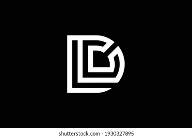 DC letter logo design on luxury background. CD monogram initials letter logo concept. DC icon design. CD elegant and Professional white color letter icon design on black background.