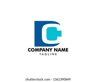 DC Letter Logo Design Template