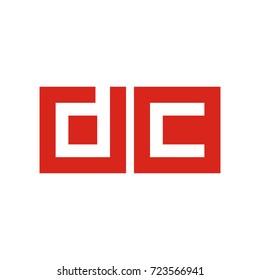 DC letter logo design template vector