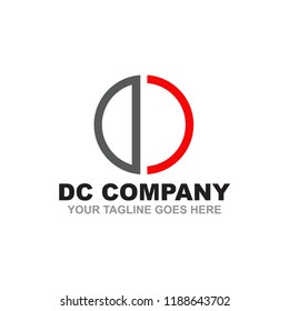 DC letter logo design vector template
