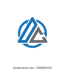 vector de diseño de logotipo de letra DC